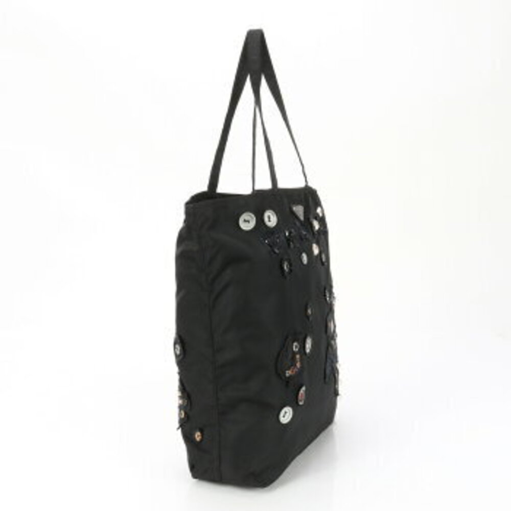 Prada Tessuto tote bag triangle logo beaded rhinestones ERE - Picture 4 of 14